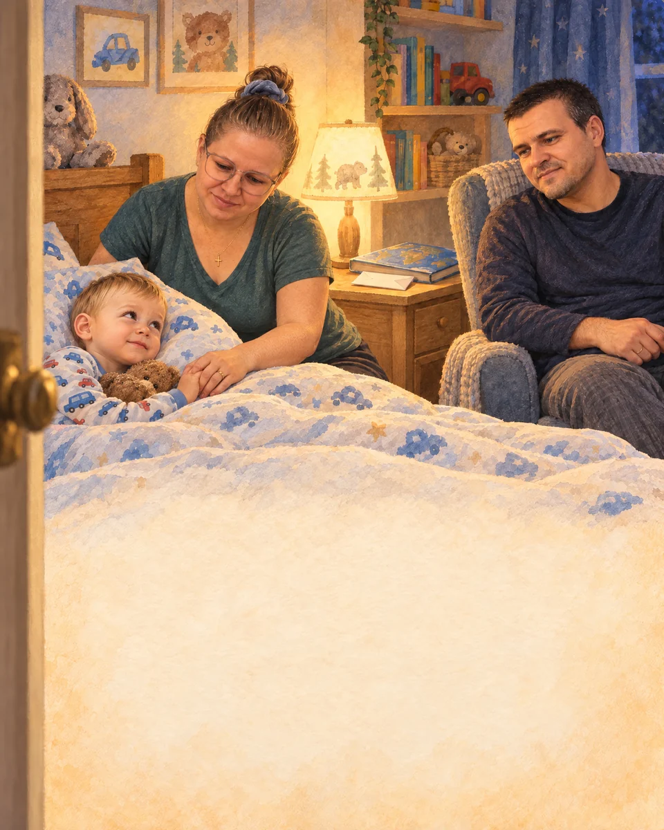 Familia încheie lectura volumului „Scrisoarea pentru o țară liberă”, la ora de seară.
